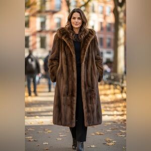 Womens Christian Dior Full Length Rich Brown Mink, custom Made- See Measurements